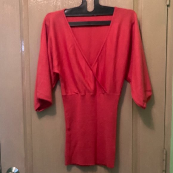 MAX Sweaters - Kimono Style Bright Orange Sweater